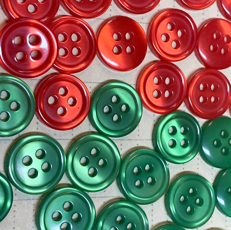 Download Red And Green Christmas Craft Buttons Holiday Novelty Sewing Etsy PSD Mockup Templates