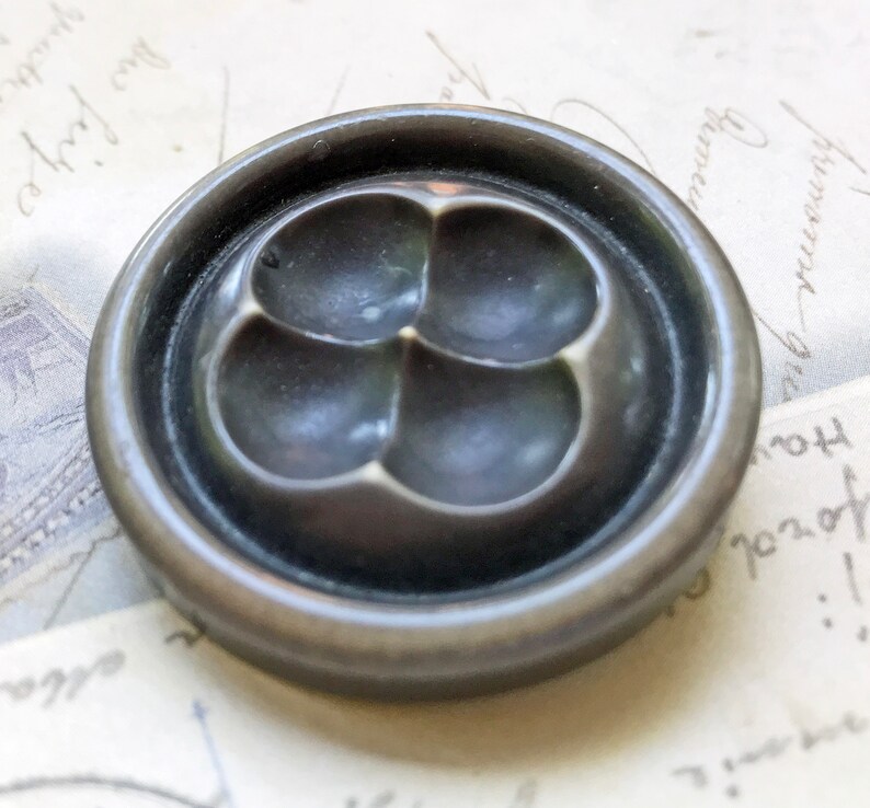 Coat Button Large Vintage Buttons Collectible Unique Shank Etsy