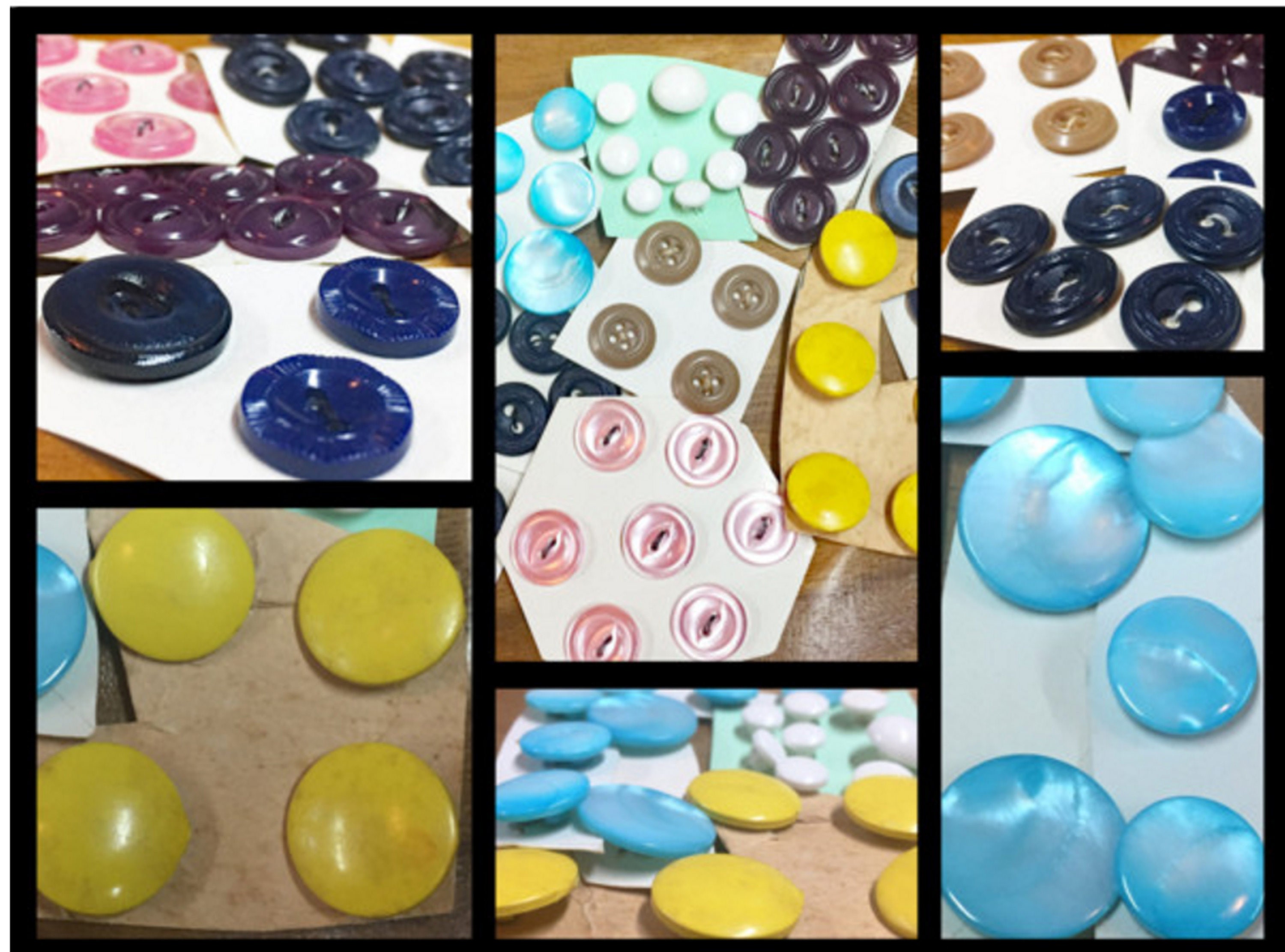 Hand Carded Vintage Button Collection Vintage Button Etsy