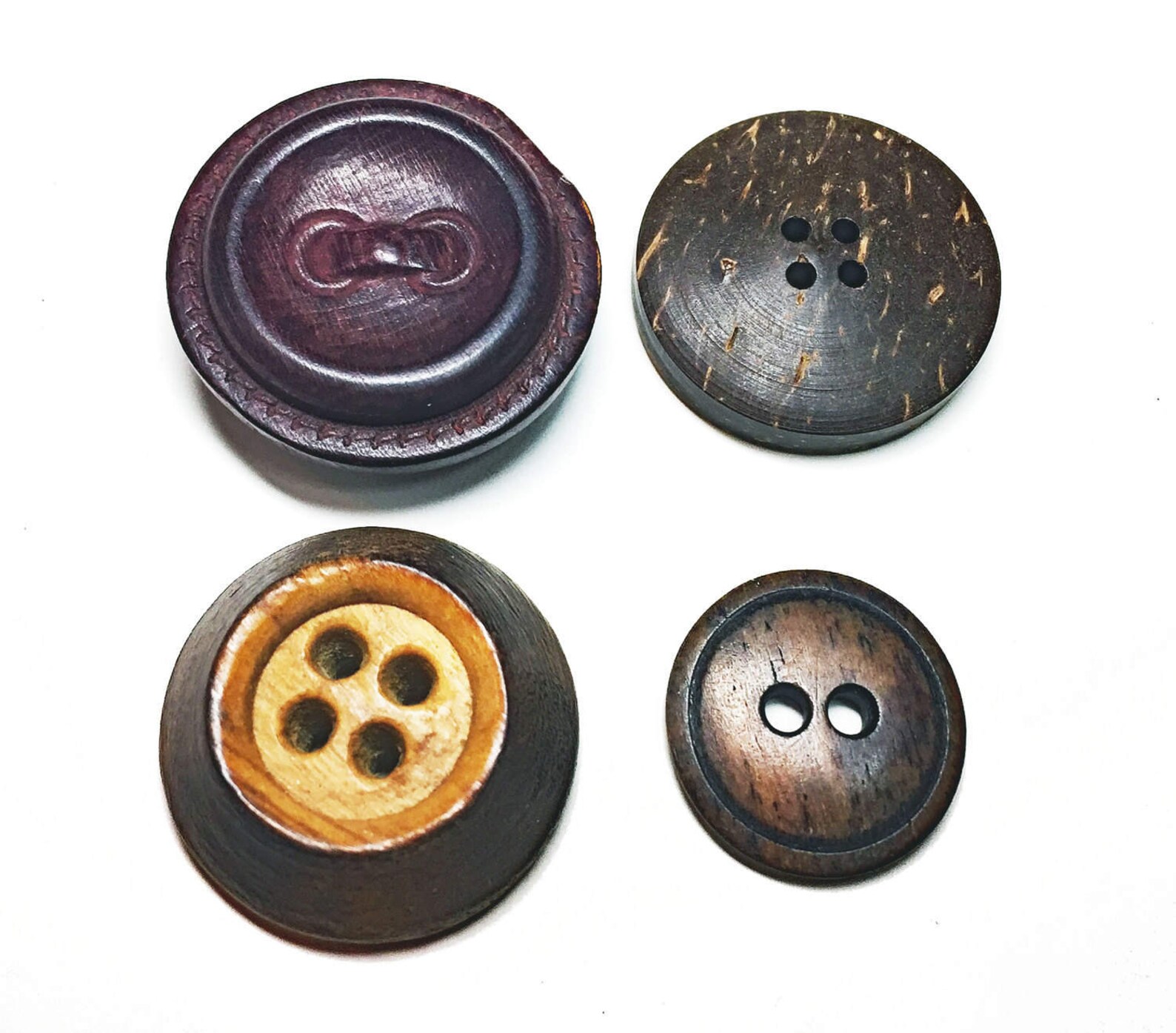 Rustic Wood Button Collection Old Vintage Handmade Buttons in Etsy