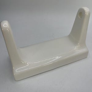 VTGレトロミッドセンチュリーMCM磁器クリアリーホワイトトイレットペーパーホルダー壁掛け