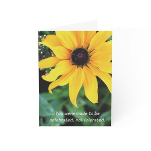 June 2024 Update: You were made to be celebrated, not to tolerated Greeting Cards Set - Motivational Floral Design, Perfect for Birthdays