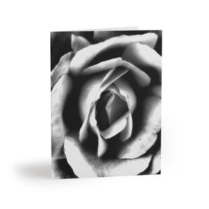 Cartes de voeux roses en noir et blanc, 8, 16, 24 pièces, parfaites pour les mariages, les anniversaires, les messages de sympathie ou les remerciements