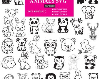 Forest Animals SVG Bundle | Woodland Nursery Decor (Digital Download
