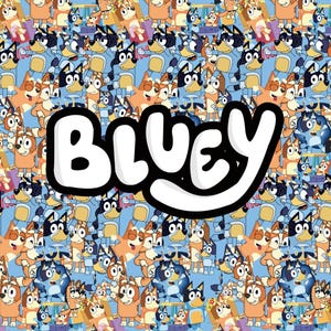 Bluey Fabric Blue Dog Fabric Cartoon Fabric Anime Fabric By The 1/2 Yard