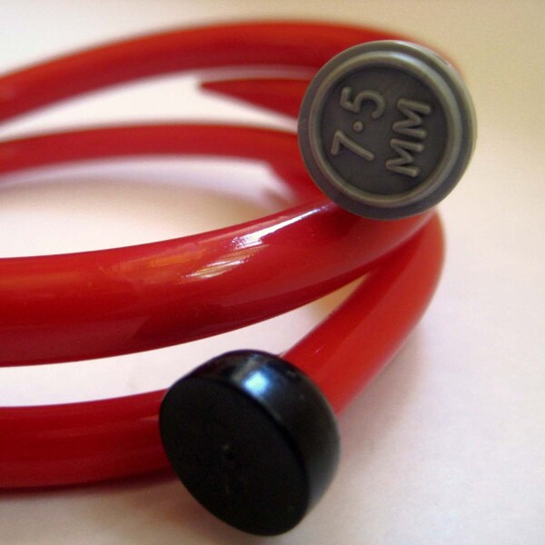 Knitting Needle Bracelets  Fire Engine Red   MEDIUM