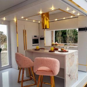 Diorama Kitchen, Dollhouse Kitchen. &quot;Gold & Light&quot;