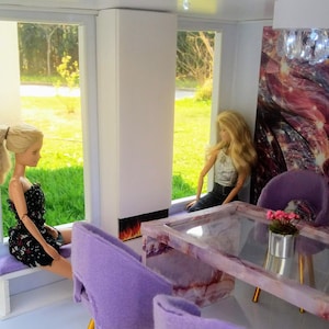 violettes Fantasy-Diorama, Puppenhaus 1:6
