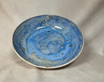 Outer Space Pie Dish | Ceramic, Handmade | Blue, Brown Glaze | Kitchenware, Baking, Cookware, Casserole, Deep Dish, Apple Pie, Pastry