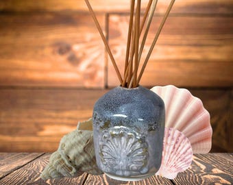 Ceramic Fragrance Jar | Handmade | Blue, Lavender Glazes | Home, Indoor Decor, Aromatic, Any Room Gift, Air Freshener, Scents, Nature, Soap