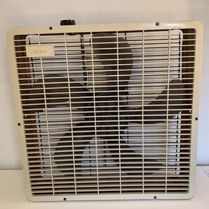 Vintage 80s Edison Toastmaster Model 204011B 20” Box Fan Faux Wood