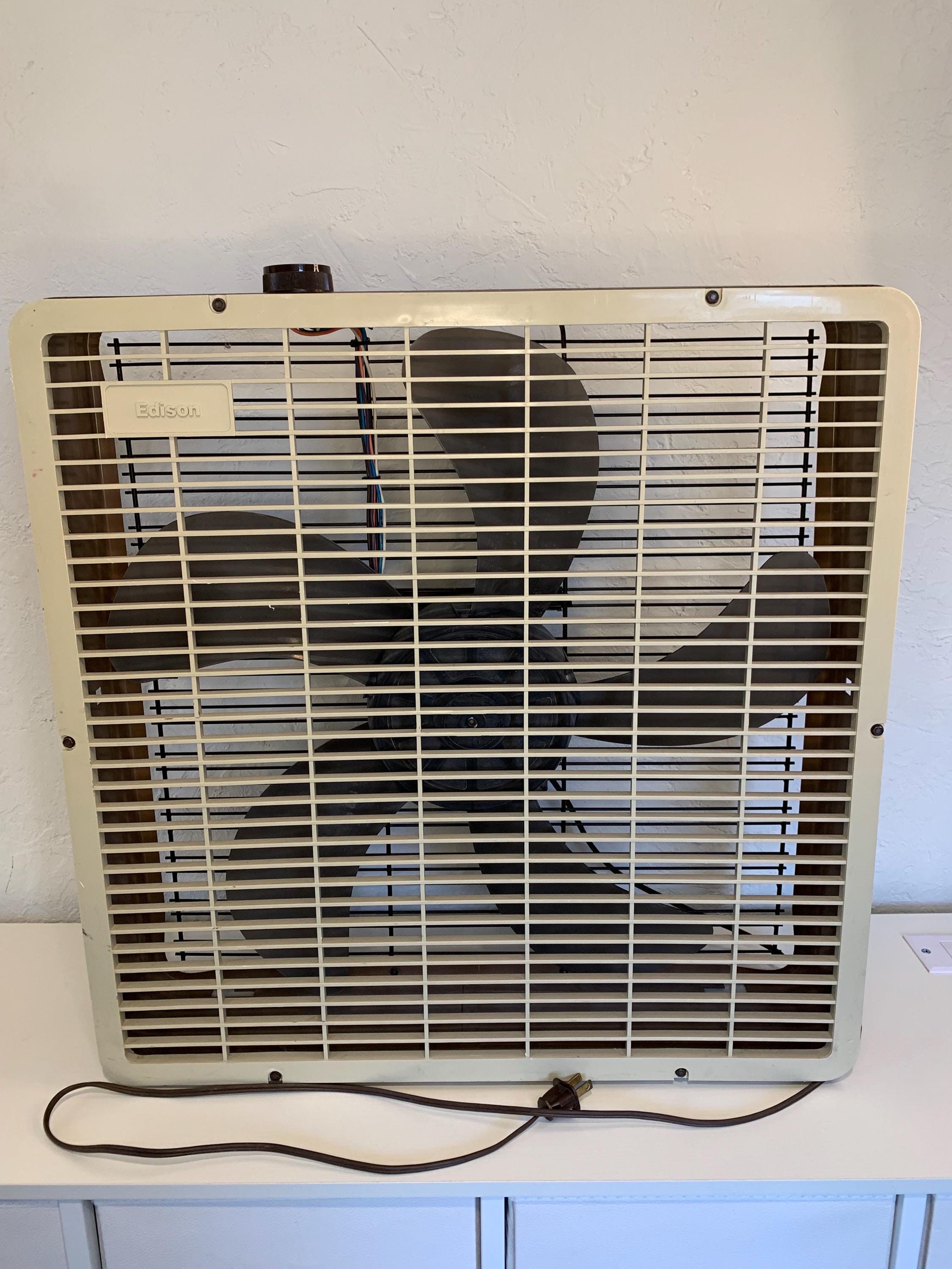 Vintage 80s Edison Toastmaster Model 204011B 20” Box Fan Faux Wood - Etsy