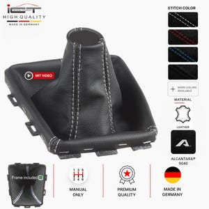ICT Leather or fine Alcantara® Gear Shift Knob & Gaiter Boot for Saturn Sky Opel GT Turbo Daewoo G2X Manual Transmission