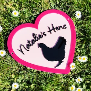 CUSTOM NAME hen sign / chicken run sign / chicken coop sign