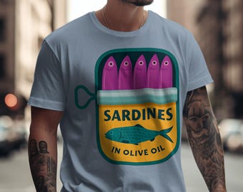 Sardines T-Shirt: Funny Seafood Graphic Tee - Foodie Gift