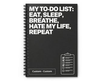 Sarcastic Phrase Pad Spiral Notebook - Funny Gift for Writers