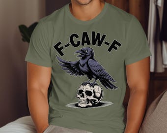 Raven T-Shirt: Skull, Crow, Gothic Style, Dark Humor, Bold Design