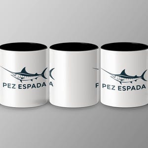 Stylish Pez Espada Fish Design Mug, Nautical Themed Coffee Cup, Ocean Inspired Fish Print Mug, Unique Gift for Fish Lovers