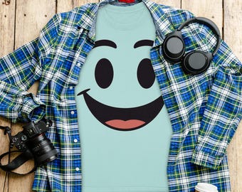 Smiling Face Graphic Tee: Comfort Colors Ring-Spun Cotton Shirt