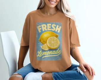 Retro Lemonade T-Shirt: Vintage Summer Drink Graphic Tee