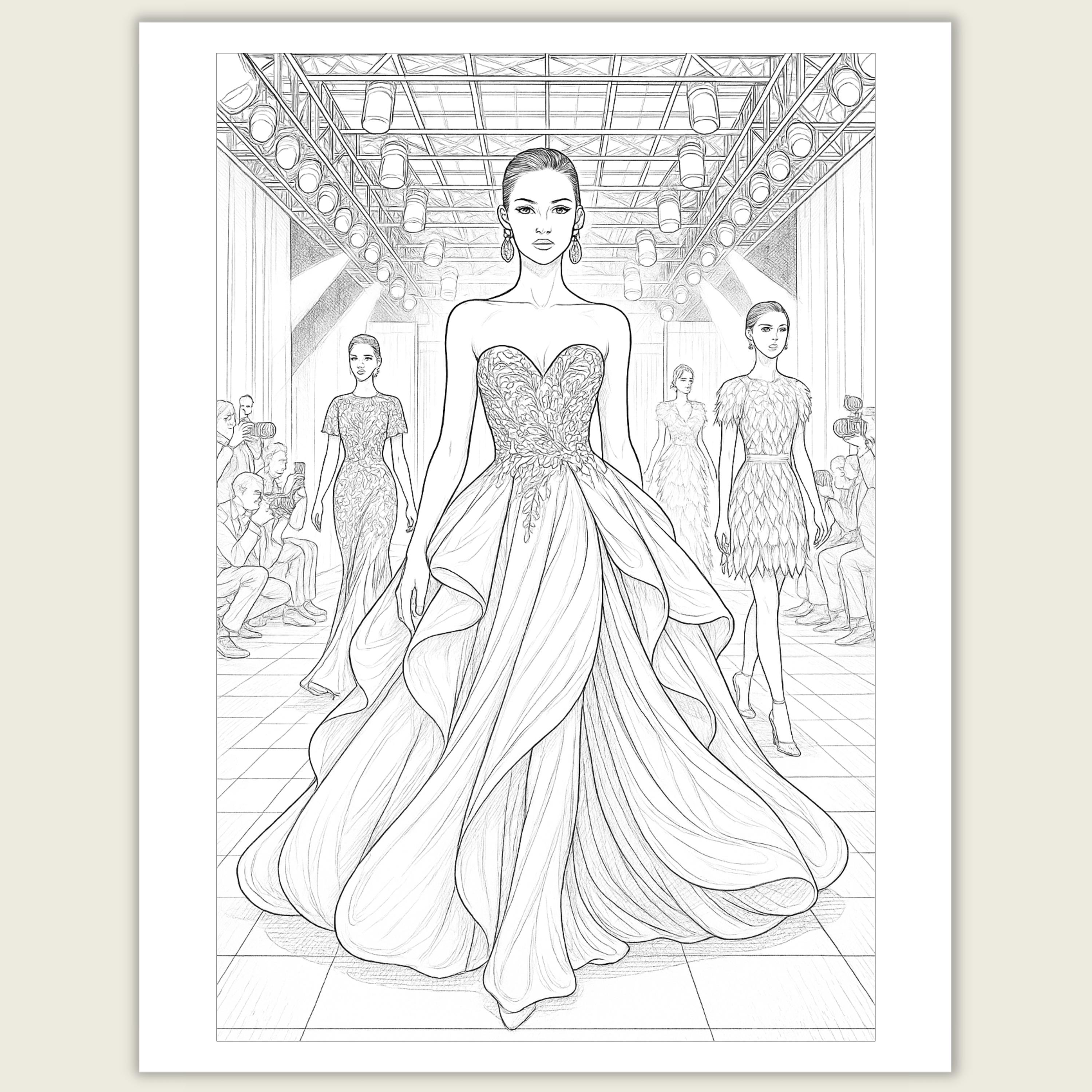 fashion dress coloring pages 54 (Free PDFs) 54 Dress Coloring Pages (Free