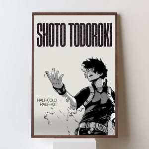 Stampa di My Hero Academia - Shoto Todoroki - Decorazione Anime - Arte murale - Arte murale moderna - Poster Anime - Stampa regalo Anime - Decorazione per la casa Anime
