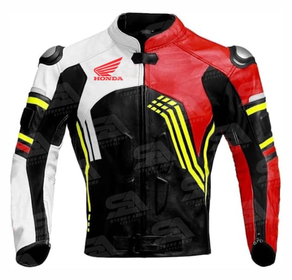 Honda Cbr Motorbike Motorcycle Racing Vintage Cowhide Leather