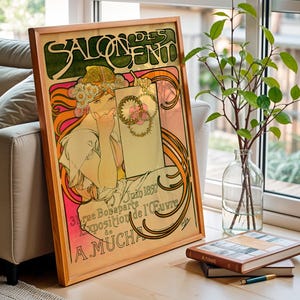 Art Nouveau Print | Art Deco Print | French Wall Art | Boho Home Decor | Alphonse Mucha Art | Boho Print | Wall Art Print | Poster Print