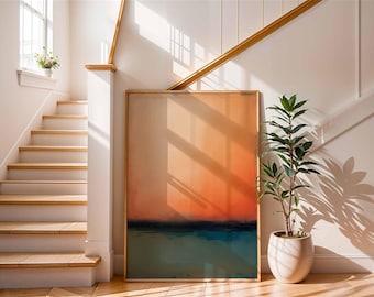 Rothko Art Print: Abstract Sunset Ocean - Mid Century Modern Wall Art