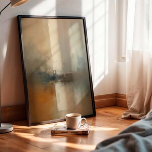 Neutral Abstract Art Print: Warm Earth Tones, Minimalist Poster