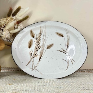 Vintage 1970s | Stibehenge Midwinter series | Wild Oats | Oval platter | England Ceramic