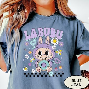 Labubu Shirt Comfort Colors Cute Cartoon T-Shirt Aesthetic Kawaii Tee Gift for Her Soft Graphic Tee Trendy Cute Shirt Custom Labubu Design