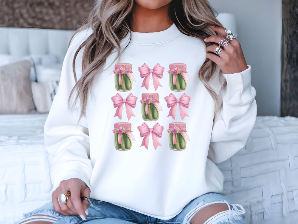 Pickle Shirt, Coquette Woman Pickles Shirt, Pickle Lovers Shirt, Pickle Jars Shirt, Coquette Shirt, Cute Pickle Shirt, Vegan Shirt Citychiefsrugs