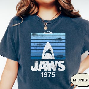 Jaws Movie Shirt Comfort Colors, Shark Attack Jaws T Shirt, Shark Jaws Amity Island 1975 Movie Shirt, Swim Jaws Movie Gift Tee