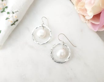 Full Circle Earrings in Silver