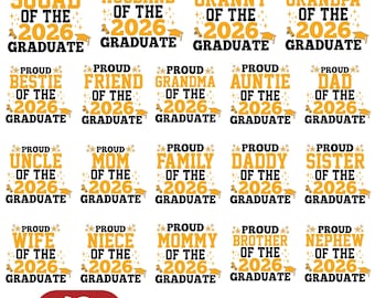 Senior 2026 SVG Bundle for Cricut, Graduation Cap svg, Class of 2026, High School Senior, College Grad, Vinyl Decal Cut Files, Printable svg