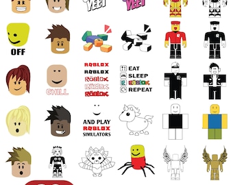 Roblox Characters Cricut Bundle Roblox Gamer SVG Bundle Birthday Roblox Gamer Gift for Birthday Personalized Roblox Gamer Party Roblox SVG