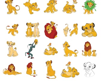 ライオンキング SVG バンドル、ハクナマタダ SVG、シンバ PNG クリップ