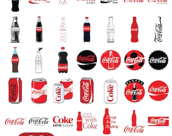 Pacote de Coca-Cola Svg, Coca-Cola bebendo Svg, Coca-Cola, Adesivo Coca-Cola, Arquivo Digital Coca-Cola, Refrigerante, Arquivo para Cricut, Download Instantâneo