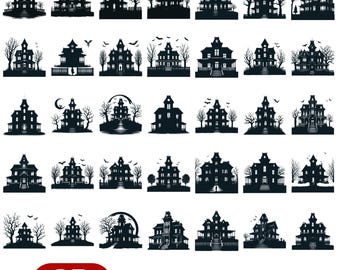 HAUNTED HOUSE SVG , Halloween Bundle Svg, Haunted House Svg Bundle, Haunted House Clipart, Haunted House Svg Cut Files for Cricut