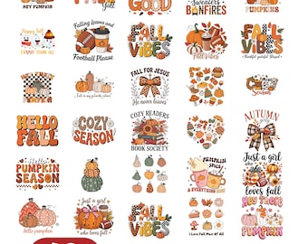 Fall Png Bundle Retro Thanksgiving Goose png, Pumpkin Season, Coquette Bow, Crazy Fall Vibes, Feeling Goosey, Halloween Season Autumn PNG