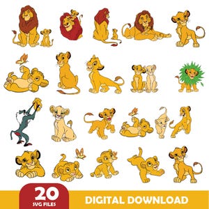 Il Re Leone in formato SVG, Vettori del Re Leone, Vettori di Simba, SVG del Leone, SVG di Simba e Nala, SVG del Regno del Leone, SVG di Hakuna Matata