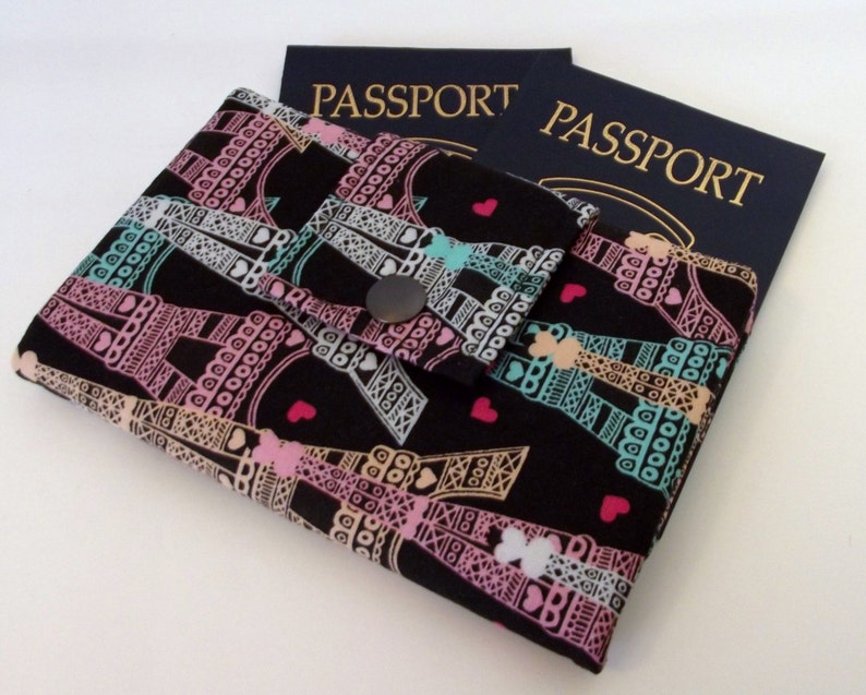 Dollbirdies Small Passport Wallet With ID Window and Zipper Etsy