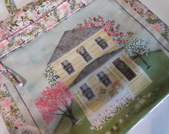 Dollbirdies Original Large Vinyl Front Project Bag, Cross Stitch Bag, Cross Stitch Storage, WIP Bag, Handiwork Bag