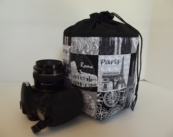 Dollbirdies Original Large Drawstring Camera Cozy, Camera Bag, Camera Tote