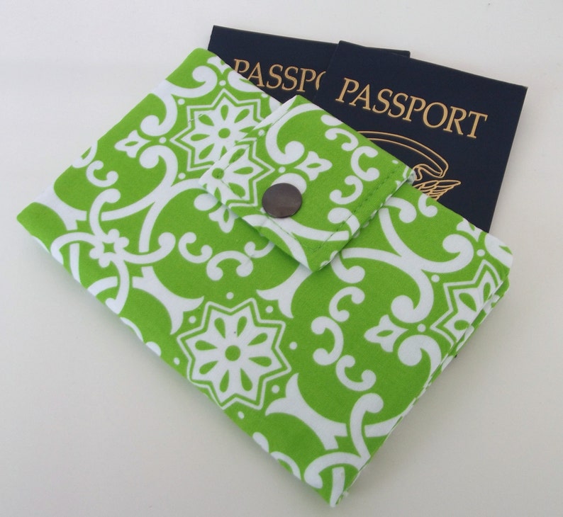 Dollbirdies Small Passport Wallet With ID Window and Zipper Etsy