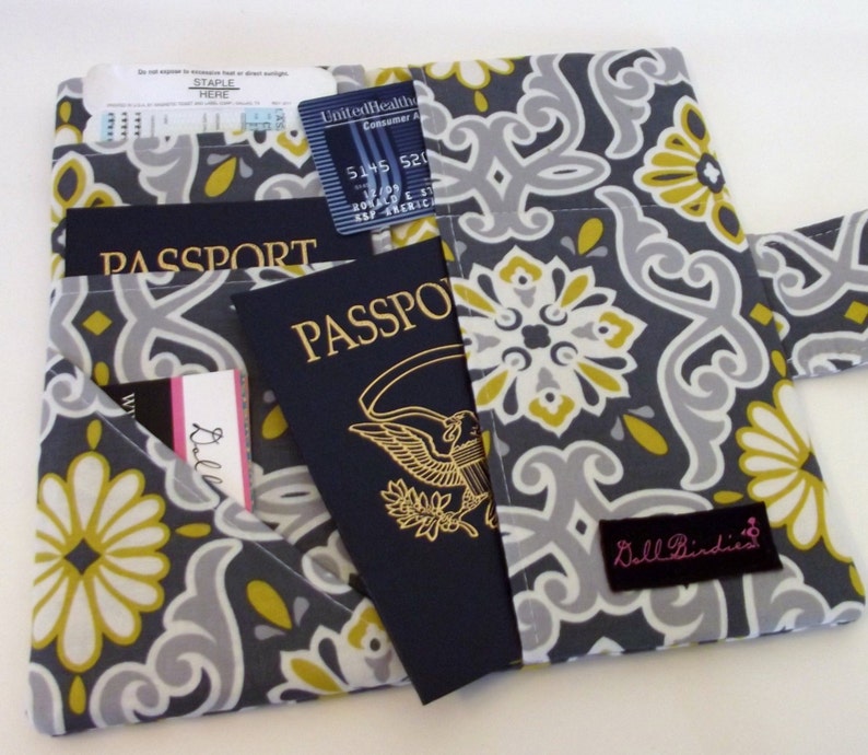 Dollbirdies Long Boarding Pass Passport Wallet Travel Wallet Etsy