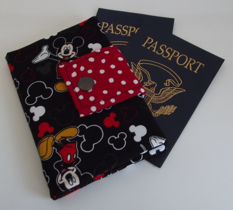 Dollbirdies Small Passport Wallet With ID Window and Zipper Etsy