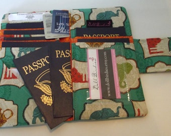 Dollbirdies Family Size Boarding Pass Passport Wallet