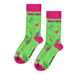 Cocktails Bamboo Socks, Funny Socks